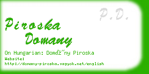 piroska domany business card